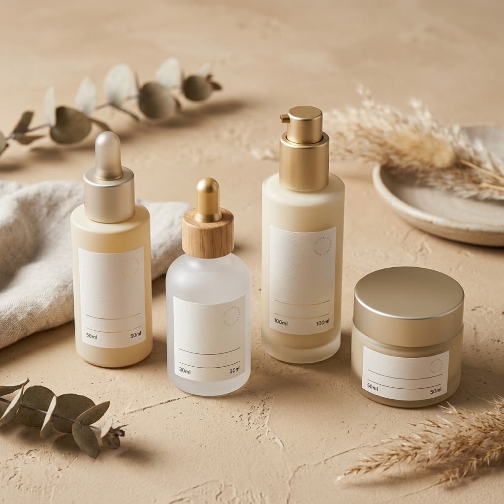 Beauty packaging label proofs, cartons, sample components, and QC checklist